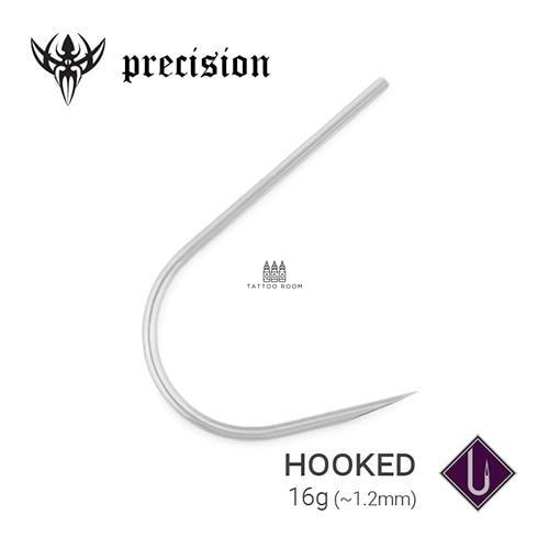 Иголки для пирсинга Precision 16G (крючок)  - 1 иголка  фото