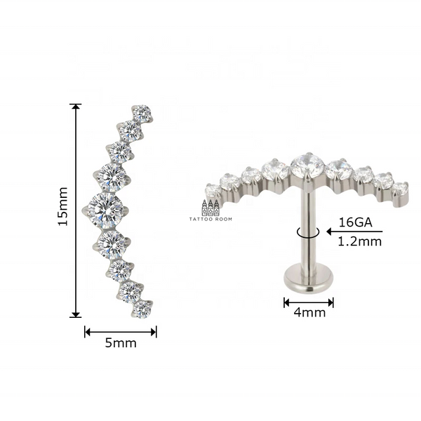 Накрутка 9 Prong Set  CZ Stone фото