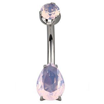 Банан титановый Navel Pear Shape Rose QZ 1,6мм*10мм  фото