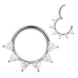 Кільце титанове 6 Triangle CZ Segment Ring 1,2мм*10мм фото