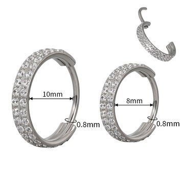 Кільце титанове Double Line Paved CZ Segment Ring 1,2мм*8мм фото