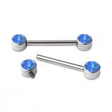 Штанга титановая crystal blue 1.6*16*6/6mm  фото