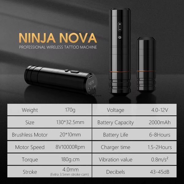 Бездротова тату машинка Ambition Ninja Nova фото