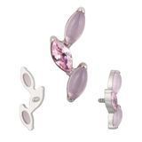 Накрутка титанова Leaf Shape Pink  фото