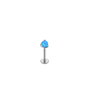Накрутка титановая Blue Opal prong set   фото