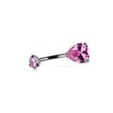 Банан титановий Navel Triangle CZ Prong 1,6мм*10мм фото