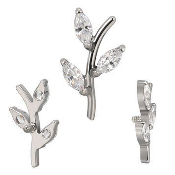 Накрутка титановая Marquise CZ Tree   фото