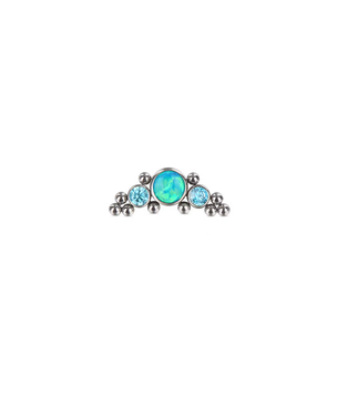 Накрутка титановая Cluster 3 Opal Blue   фото