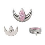 Накрутка титанова Moon With Set Pink фото
