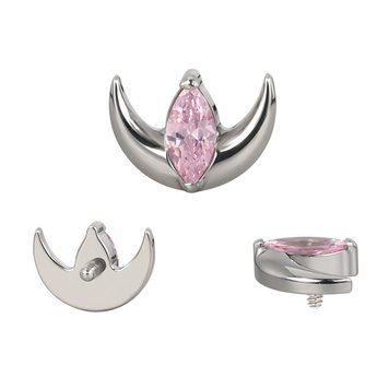 Накрутка титановая Moon With Set Pink  фото